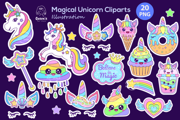 Download Magical Unicorn Sticker Cliparts - Premium Resources