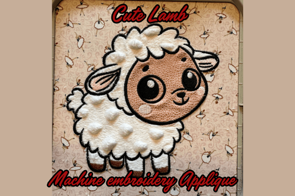 Download Cute Baby Lamb Applique - Cute Collection