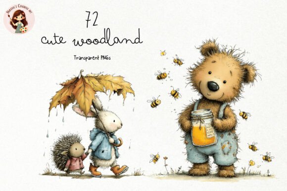 Download Cute Woodland Animals PNG Clipart - Premium Bundle