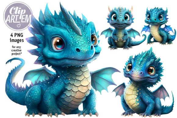 Download Young Blue Dragon Cute Png Images Art - Cute Collection