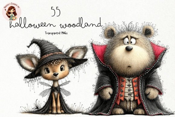 Download Cute Halloween Woodland PNG Clipart - Premium Resources