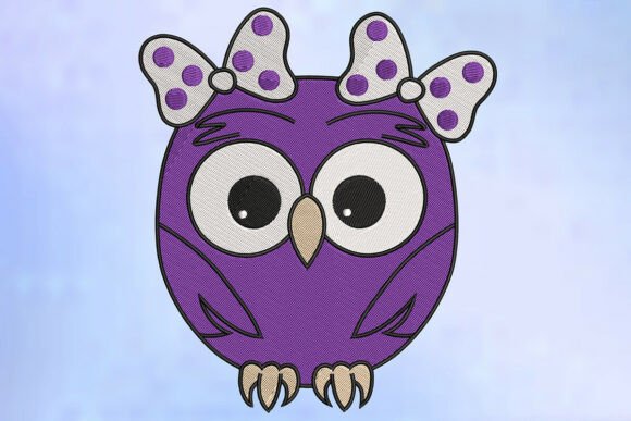 Download Cute Bow Owl Embroidery Design - Cute Collection