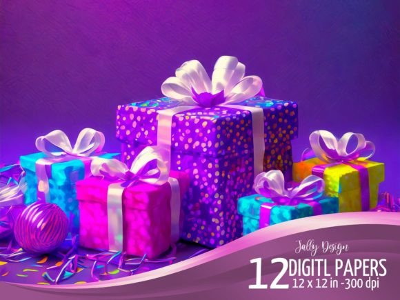 Download Ultraviolet Light Birthday Present Scene - Scene Collection