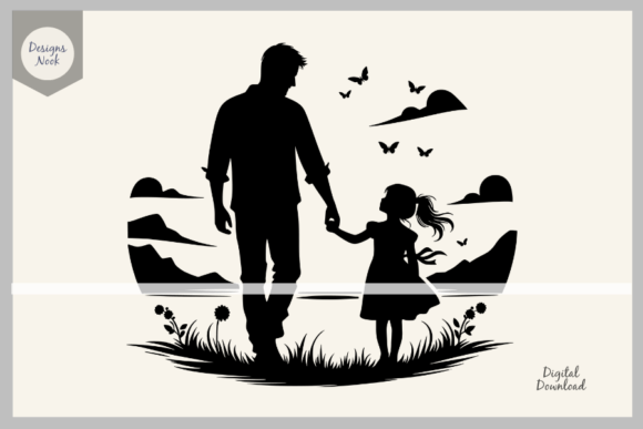 Download Father and Daughter SVG Clipart PNG DXF - Daughter Collection