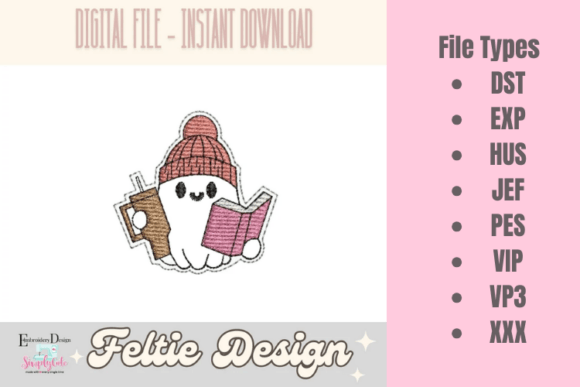 Download Beanie Cute Ghost ITH Feltie Design - Cute Collection