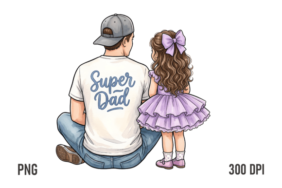 Download Super Dad Daughter PNG Design - Daughter Collection